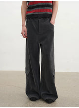 Faded Gray Side Pocket Corduroy Pants