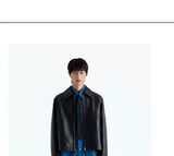 Short Zip Sheepskin Jacket