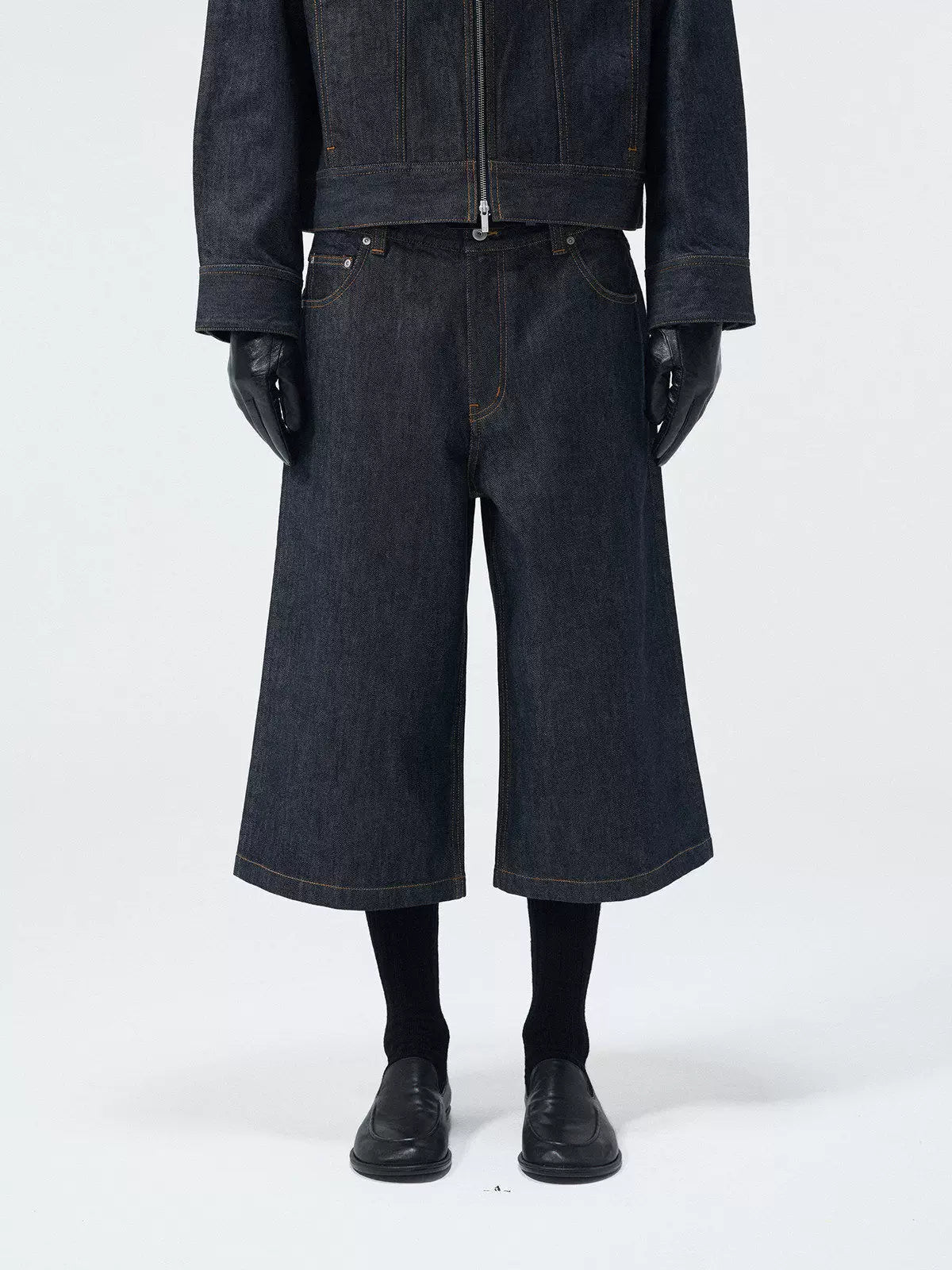 14 Oz Color-Stable Raw Denim Shorts