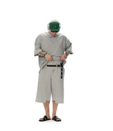 Cropped Terry Bermuda Pants