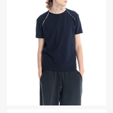 Tri-color Sorona Lace Raglan Slim Tee