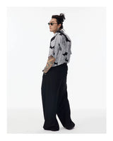 Sketch Print Hawaiian Cuban Collar Shirt