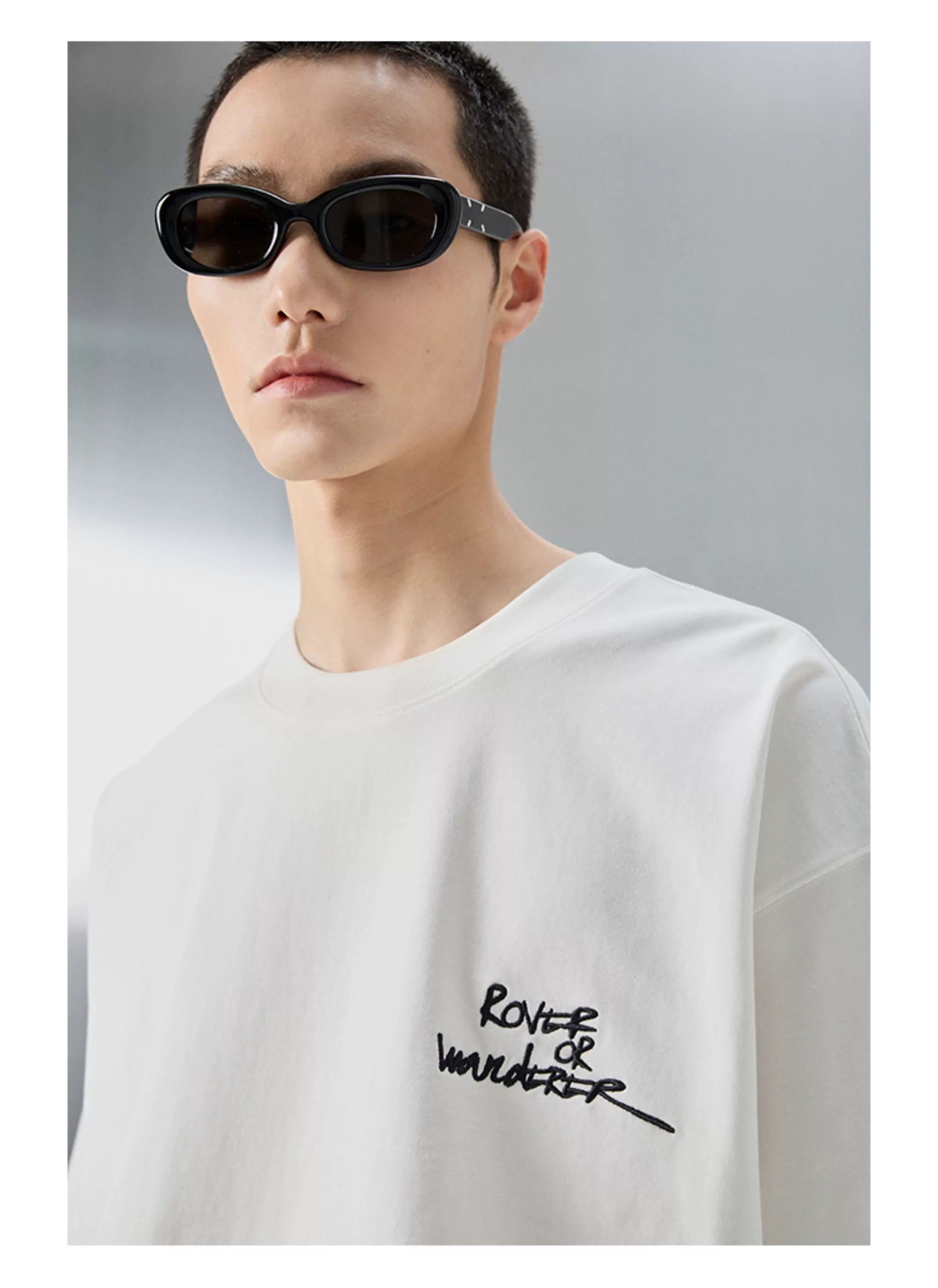 Oversized Heavyweight Printed Embroidered Tee