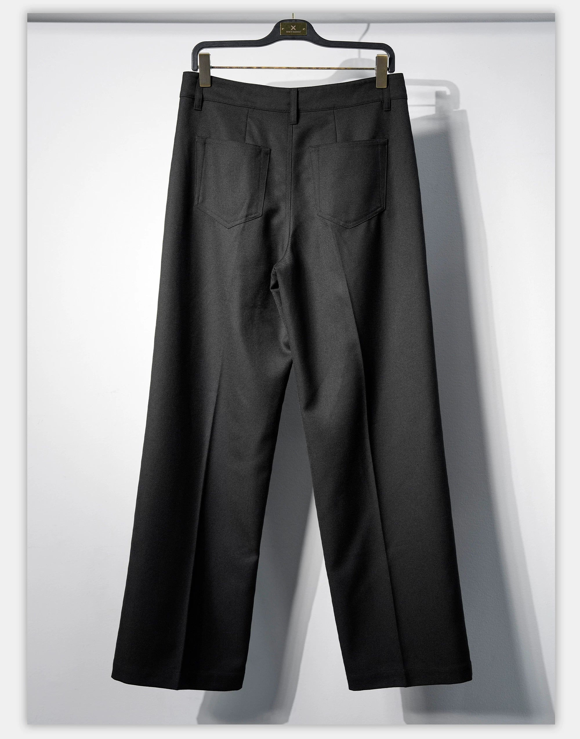 Wide Leg Wrinkle-free Wool Trousers