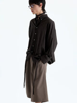 Plaid Jacquard Button-Down Cotton Shirt