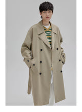 Double Breasted Long Trench Coat