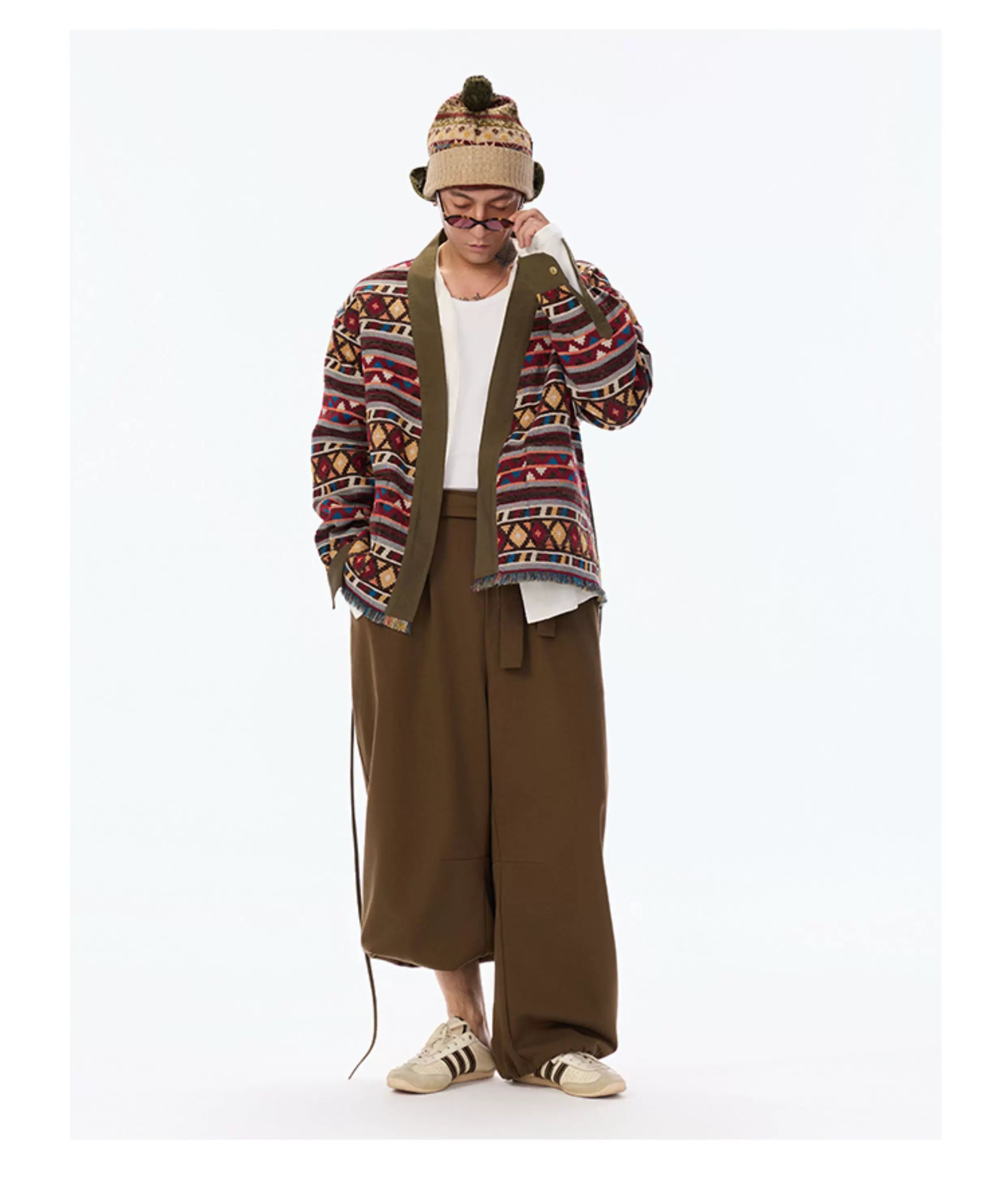 Vintage Jacquard Oversized Kimono Coat