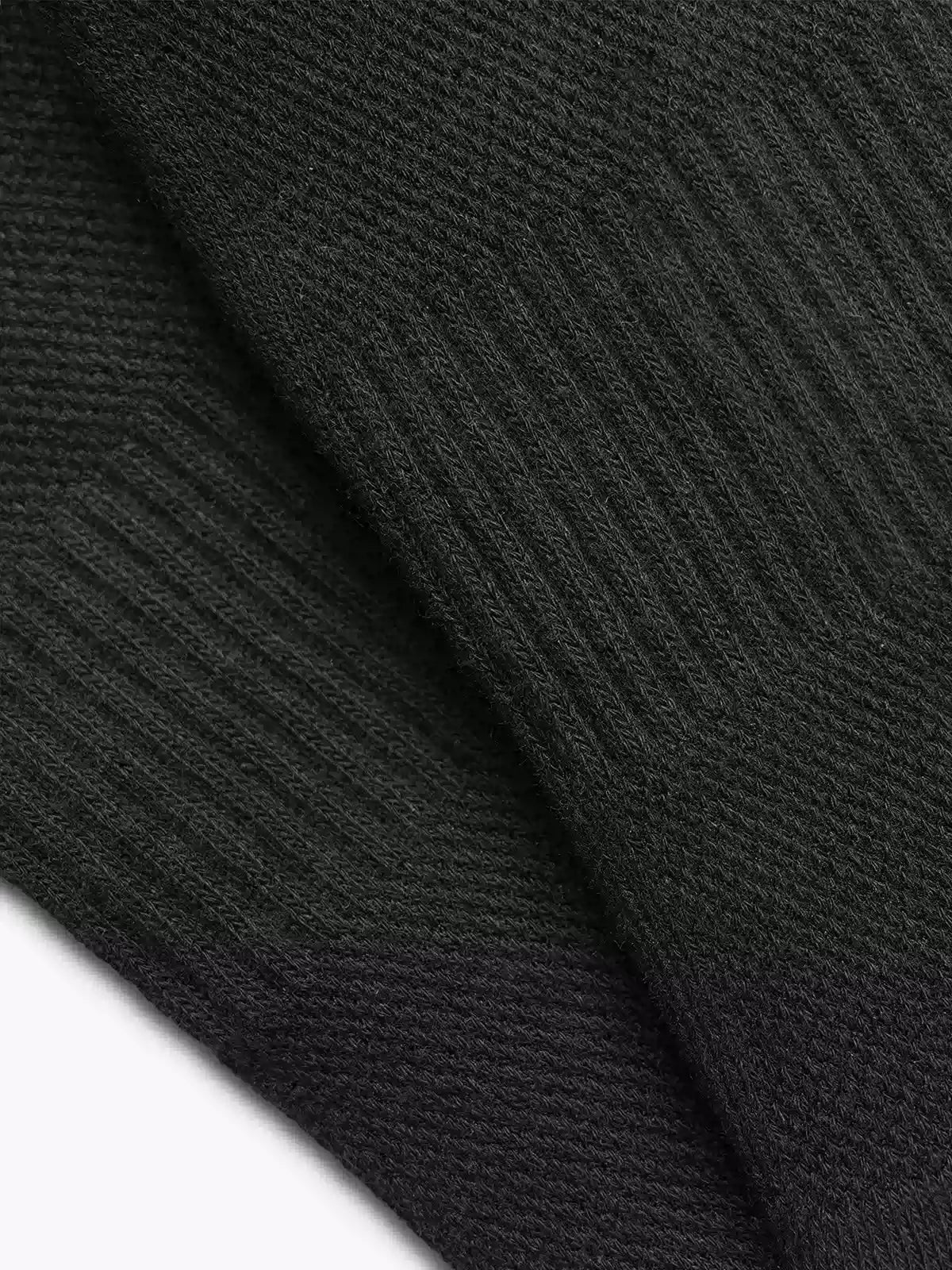 3 Pairs Black Mid-calf Socks