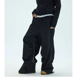 Black Side Adjustable Chain Casual Pants