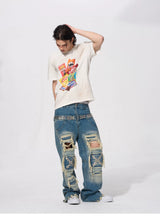 Men's Snack Print Washed Cotton Tee