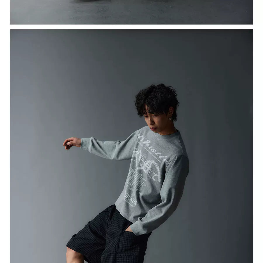 Cleanfit Couple Vintage Long-sleeve Wheat Tees