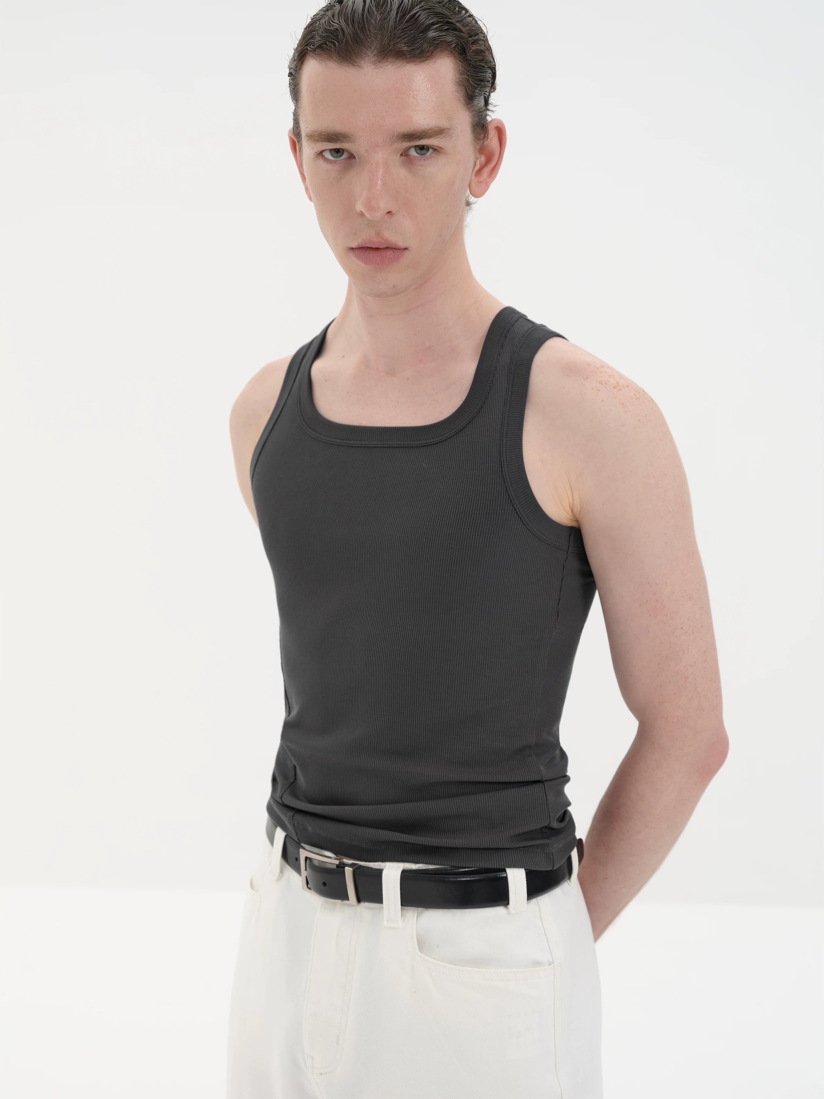 Flattering Lightweight Wide Collar Tank Tops