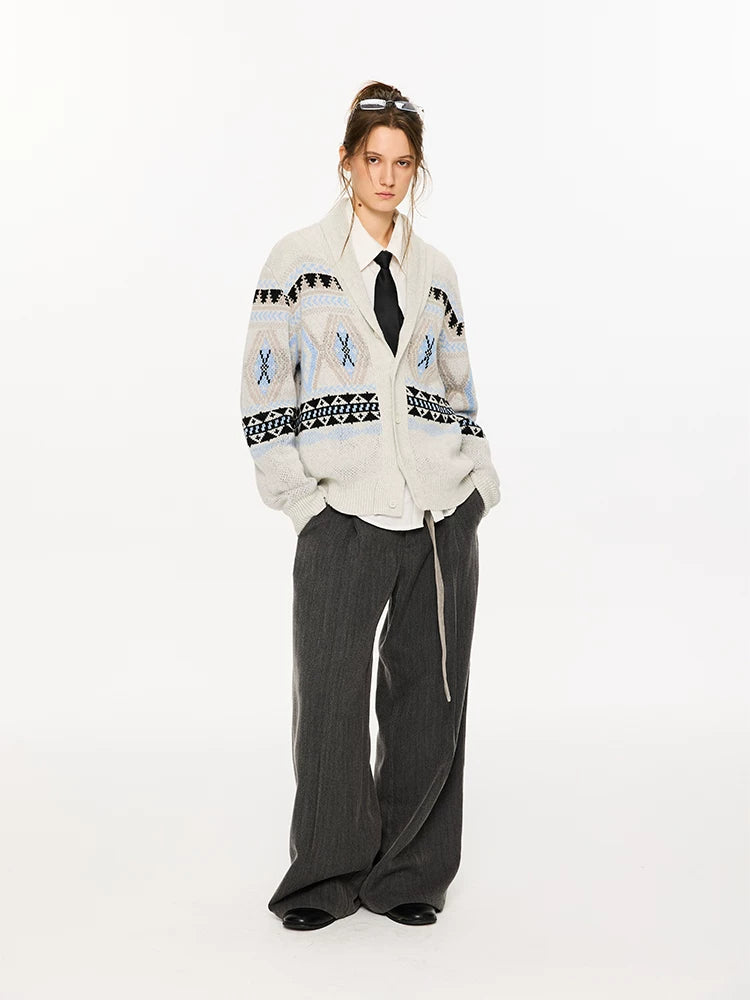 Autumn Fair Isle Shawl Collar Cardigan
