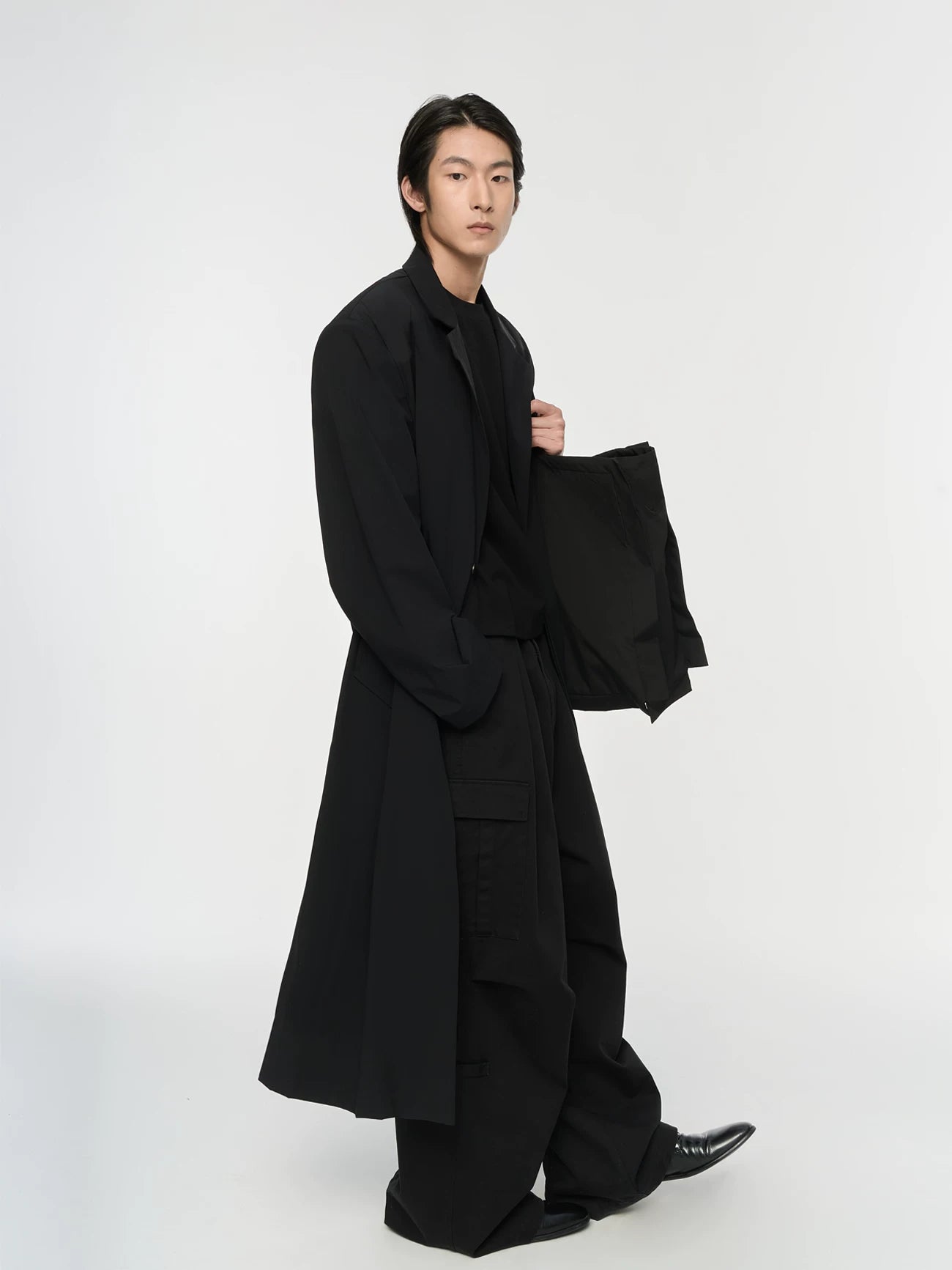 Dual Style Shoulder Pad Trench Coat