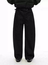 Distressed Fleece Lined Banana Jeans