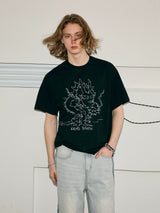 Dragon Print Quick Dry Couple Tees