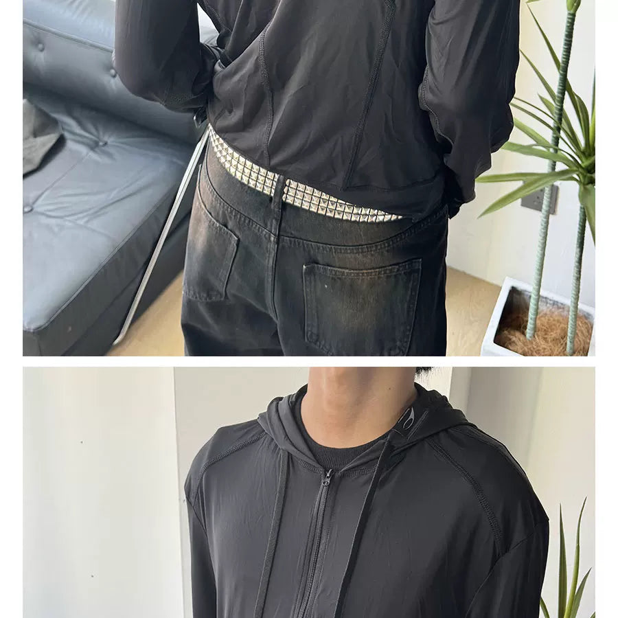 Two-Tone Cooling Stretch Mesh Hooded Jacket