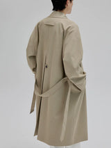 Double Breasted Long Trench Coat