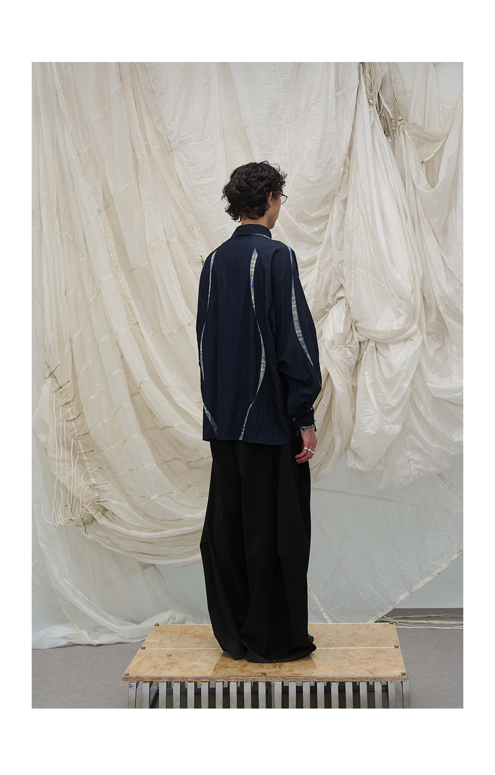 Washed Denim Split Shirt