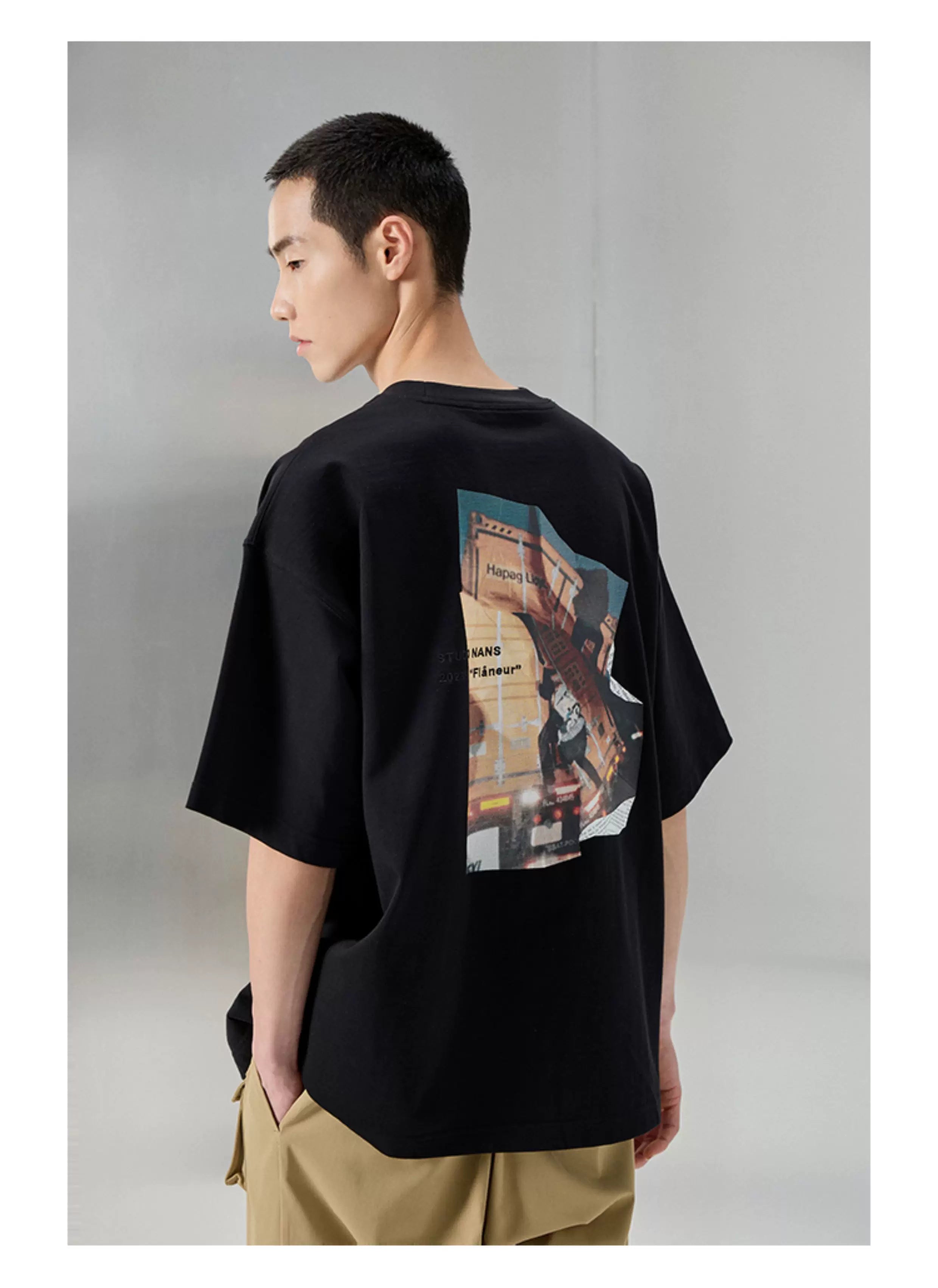 Oversized Heavyweight Printed Embroidered Tee