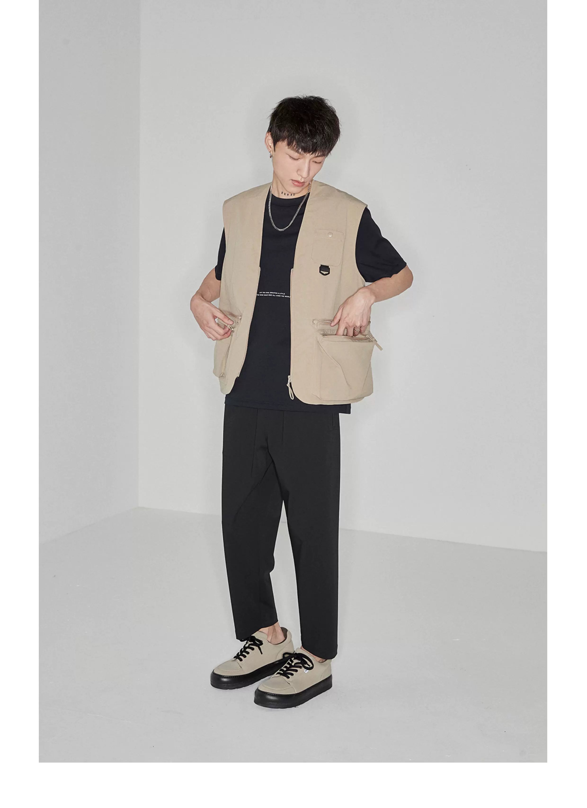 Drapey Stretchy Elastic Waist Cropped Pants