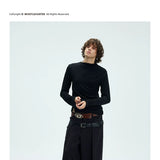 Slim Fit Two-Color Long Base Tees