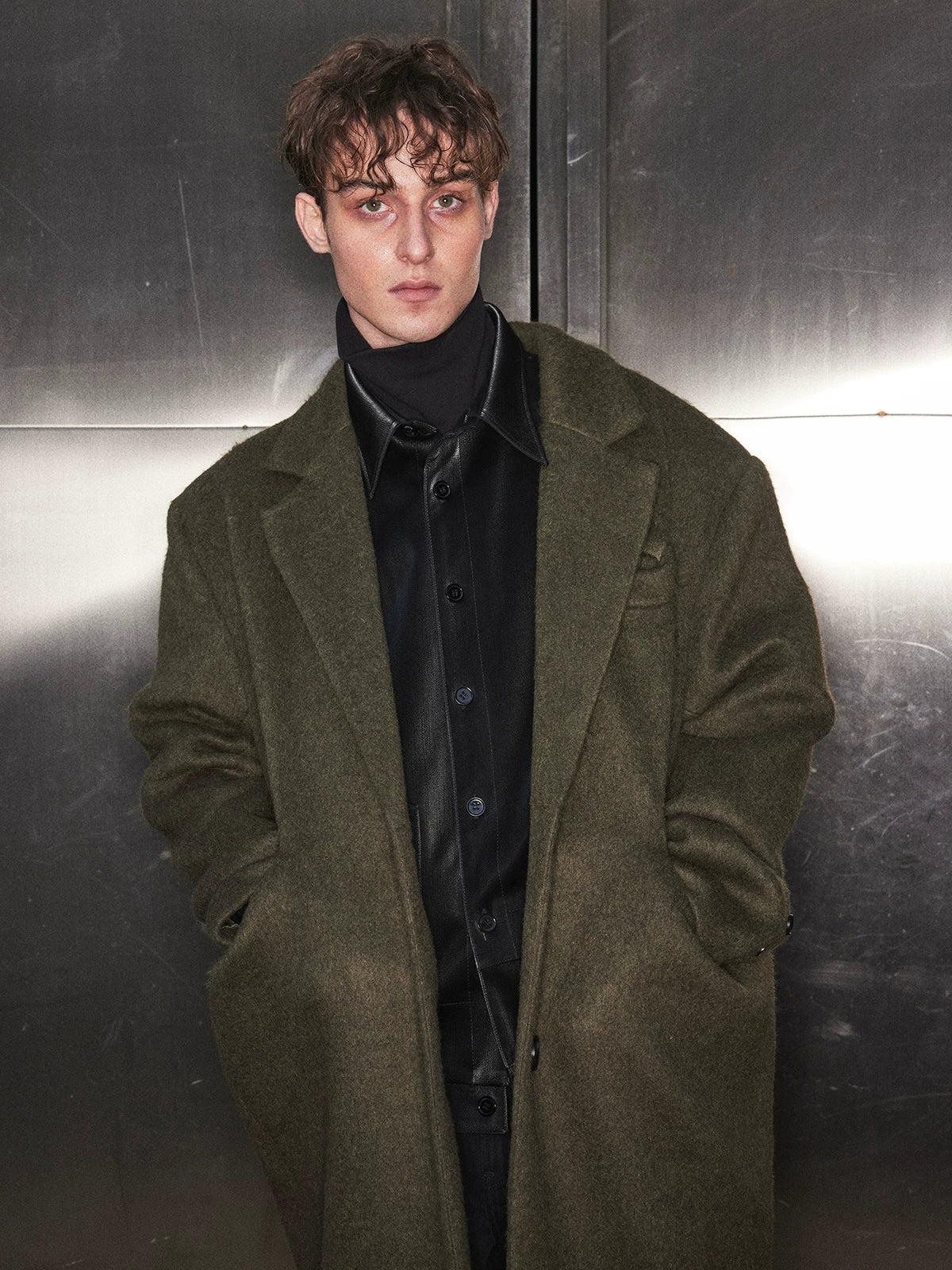British Style Loose Long Wool Coat
