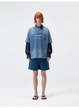 270G Printed Vintage Waffle Cotton Tee