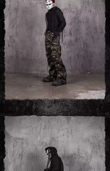 Waxed Camo Flared Jeans