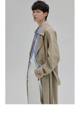 Double Breasted Long Trench Coat