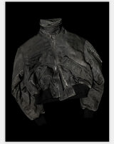 Distressed Boxy Two-Tone 3M Fleece Bomber