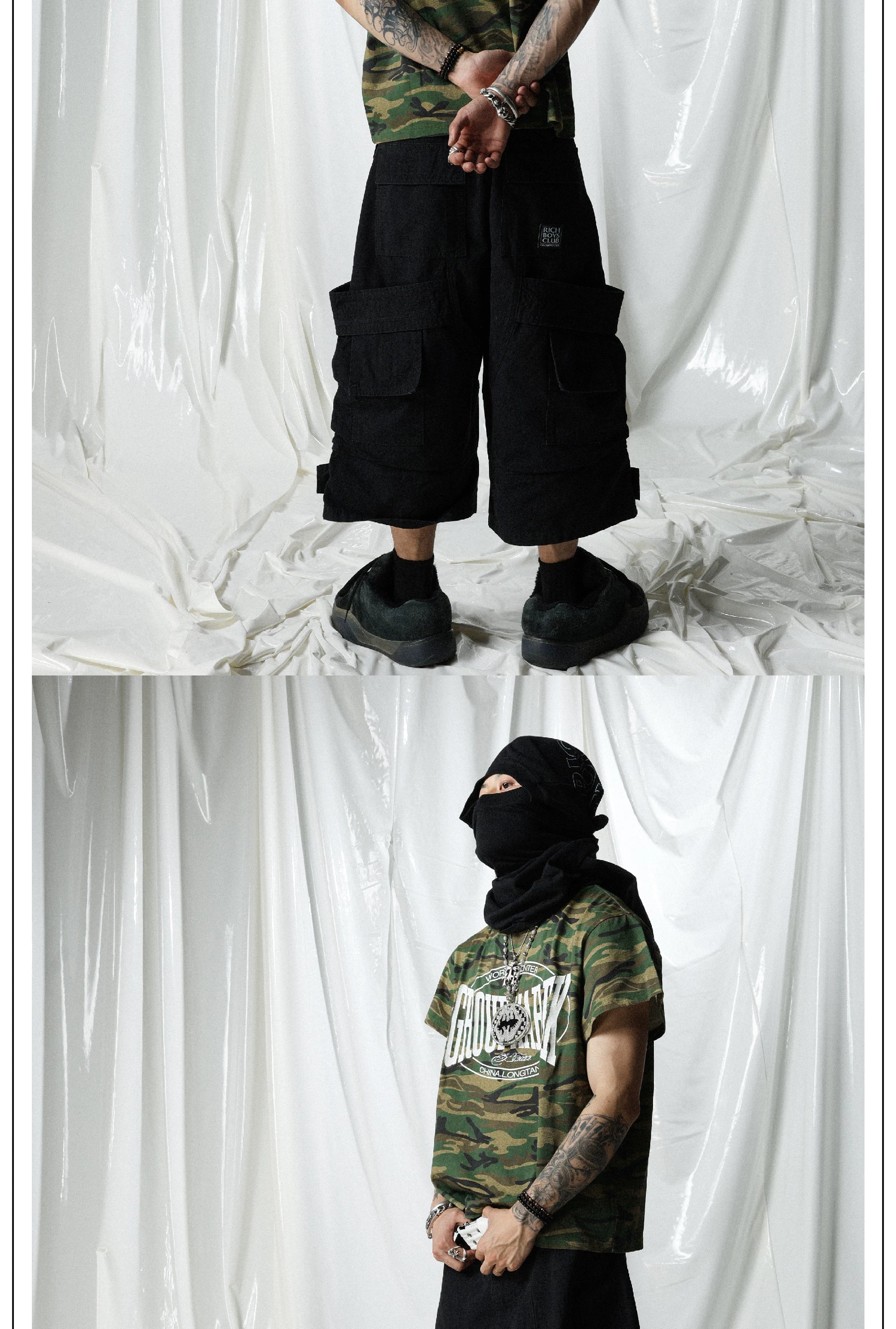 Olive Camo Crack Print Tee