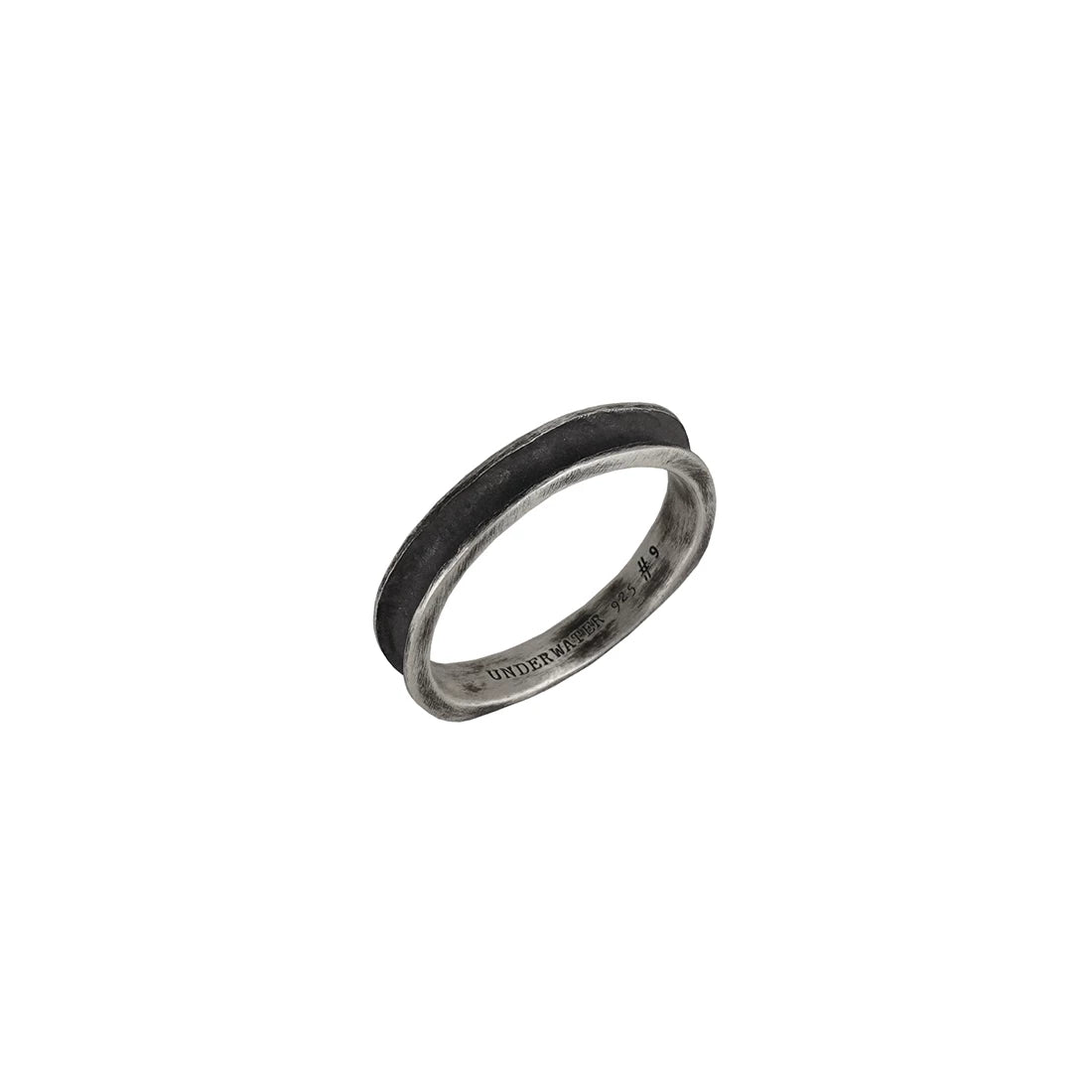 Handmade Oxidized Silver Inverted Cross Ring