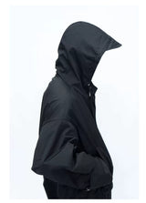 Hooded Long Water-resistant Waist-cinched Trench Coat