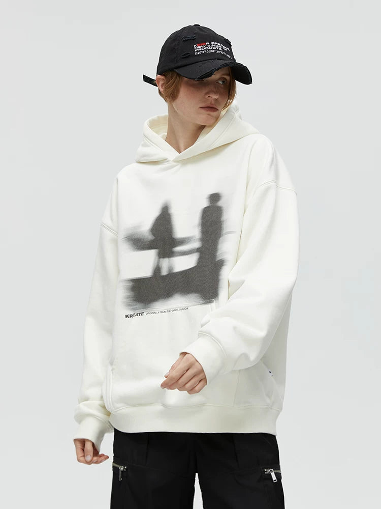 Lost Sandbar Print Fleece Hoodie