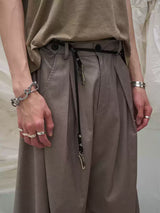 Double Hook Leather Rope Pants Chain