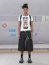 Slim Nerd Punk Portrait Print Tee