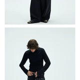 Slim Fit Two-Color Long Base Tees