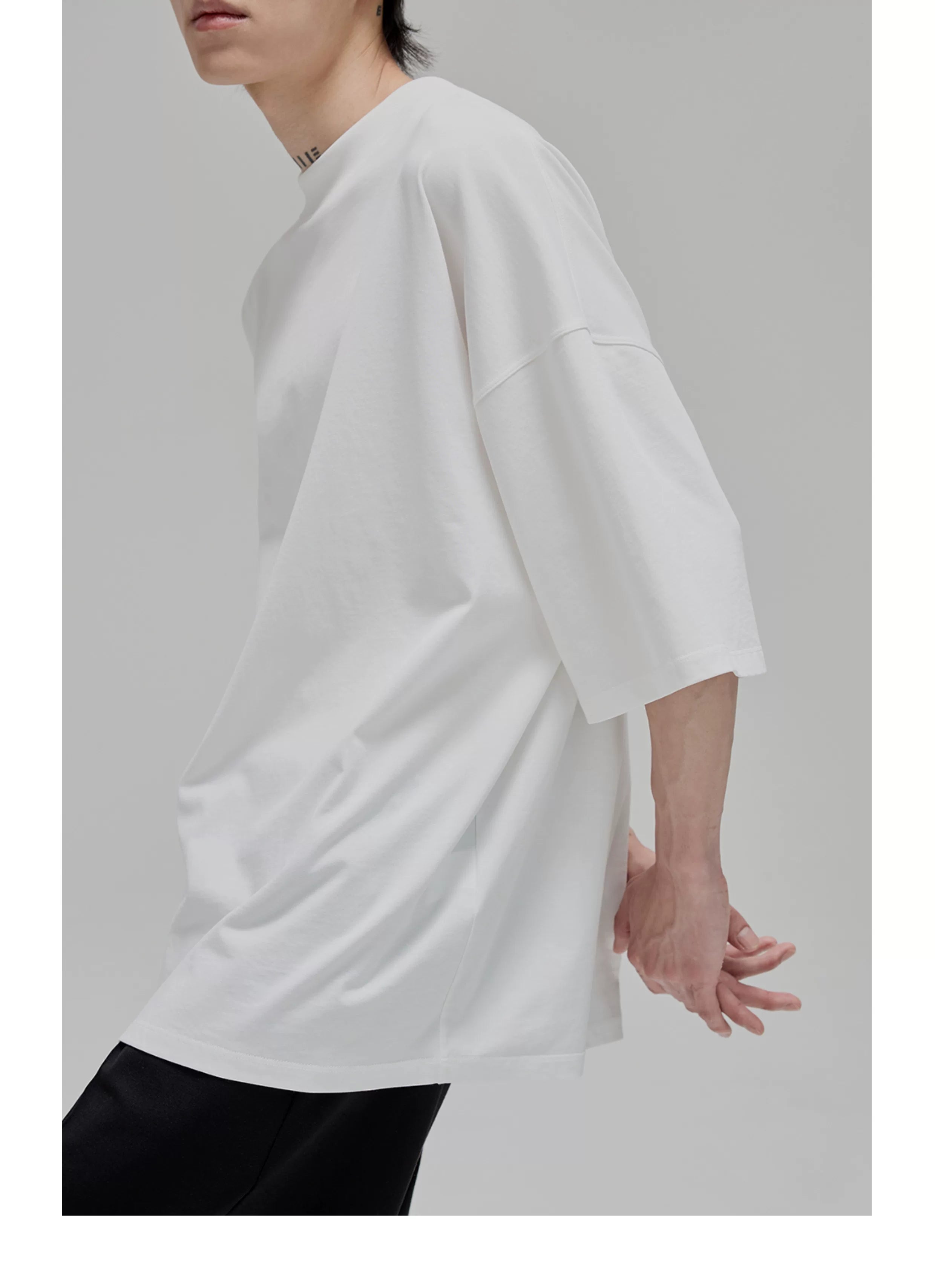 Vintage Ribbed Half Sleeve Tees