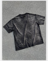 Loose Washed Distressed Black Graphic Tee