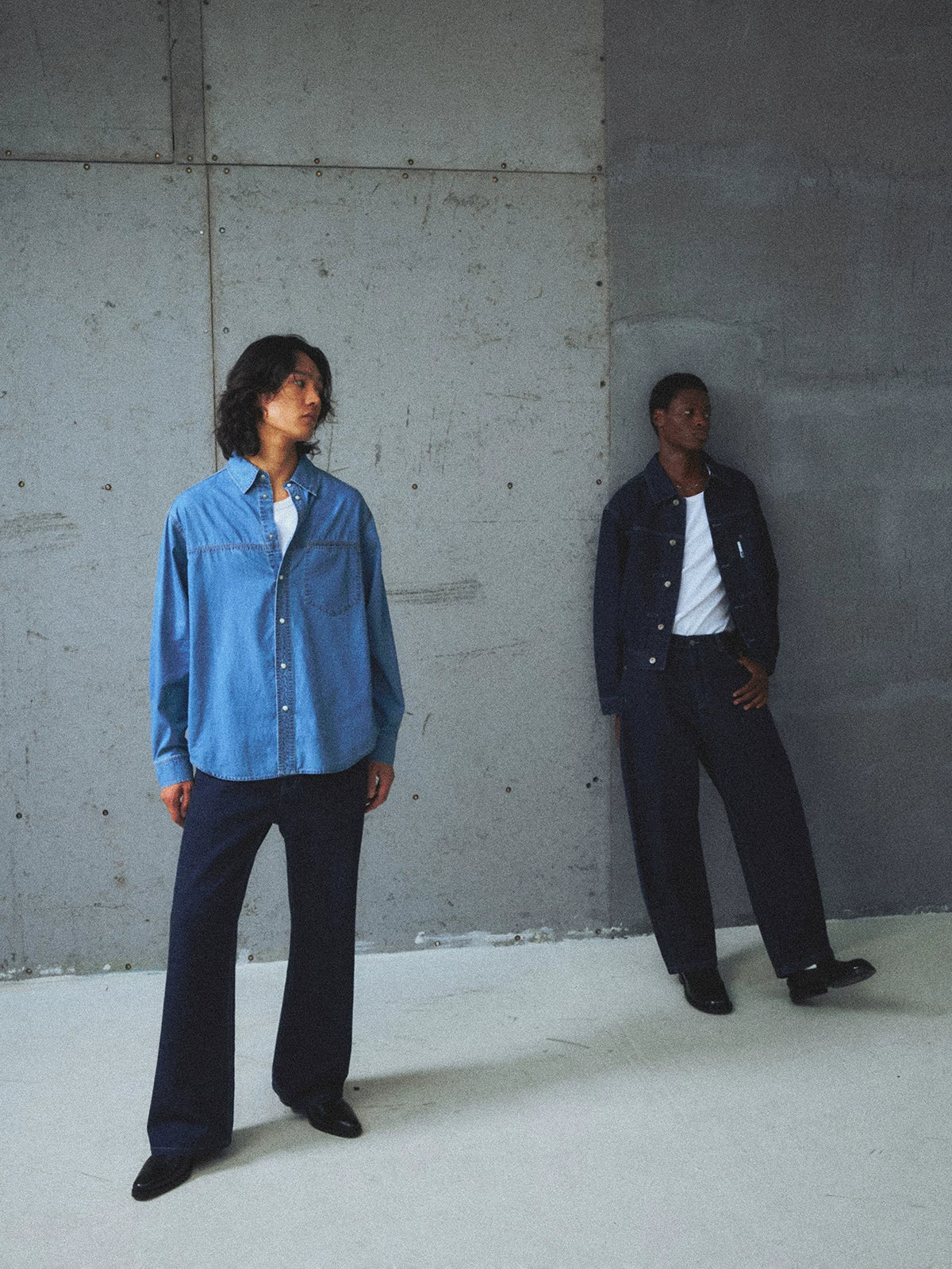 Okayama Washed Long-Staple Cotton Denim Shirt