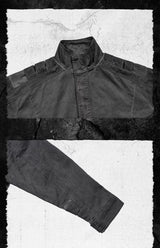 Distressed Patchwork Strapped Scavenger Jacket