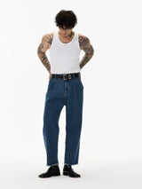 Vintage Distressed Fringed Cropped Skinny Jeans