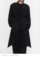 Dual Style Shoulder Pad Trench Coat