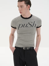 Printed Color Block Push Ringer Tees
