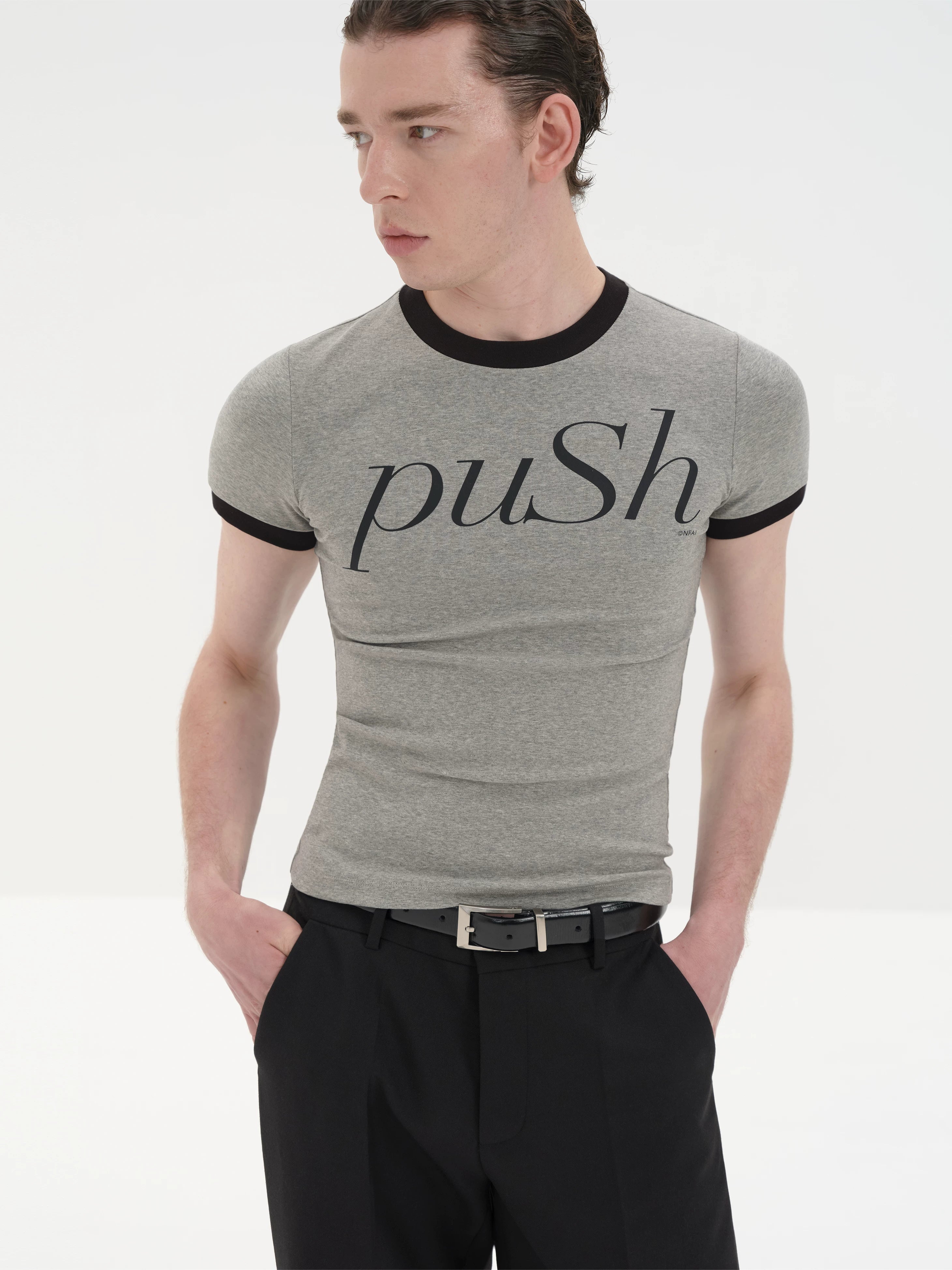 Printed Color Block Push Ringer Tees