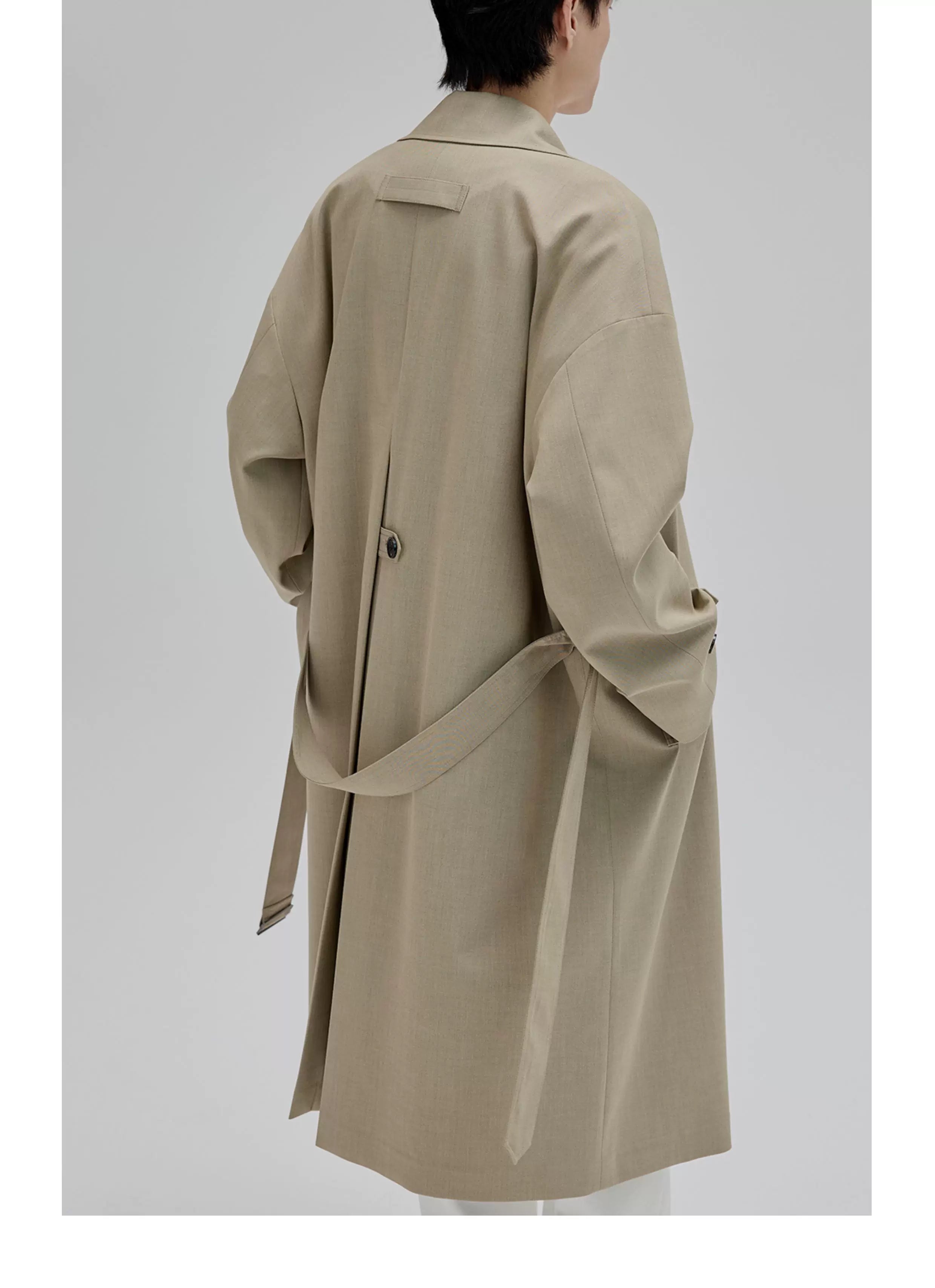 Double Breasted Long Trench Coat