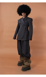 Men's Slim Fit Gray Denim Blazer