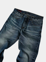 Dark Ice Blue Wash Straight Jeans