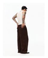 Imported Corduroy Wide Leg Straight Pants